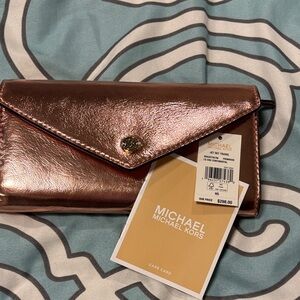 Michael Kors Shimmering Rose Gold Clutch